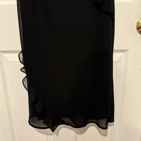 Robbie Bee Black Sleeveless Evening Dress Size 8 Knee Length Pullover - Picture 3 of 6